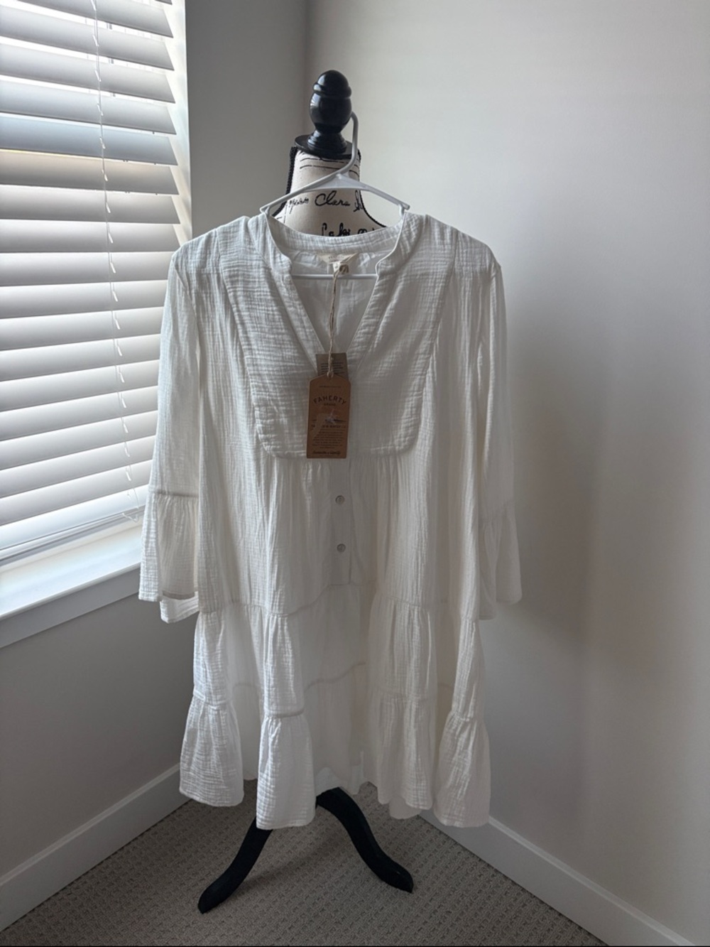 NWT Faherty Dune Cotton Gauze Kasy Dress - Size Small - Picture 2 of 8
